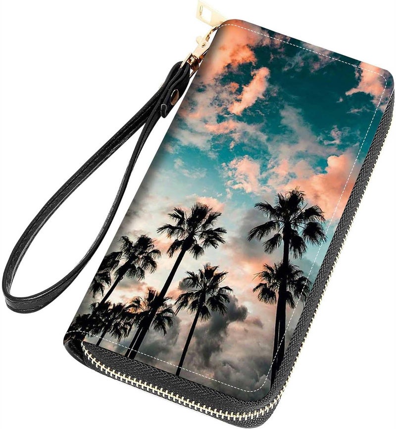 FQTBCEARI Hummingbird Flower Print Women Large Capacity Wallet PU Leather Zipper Clutch Purse for Smart Phone/Card/Coin/Cash - Image 1